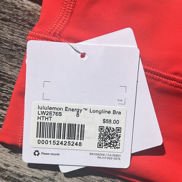Lululemon Energy Longline Bra Medium Support, B–D Cups
Hot Heat size 8 NWT - Picture 5 of 8